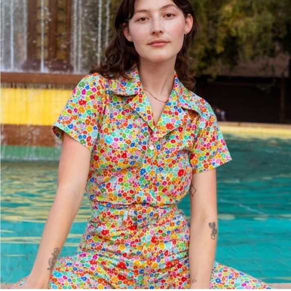 Big Bud Press Blossom Short Sleeve Jumpsuit - Picture 3 of 10